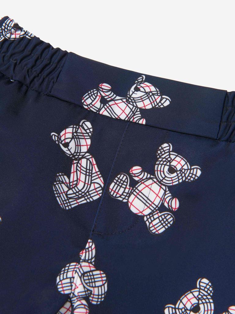 Burberry Navy Baby Boys Leonard Bear Print Shorts商品第3张图片规格展示