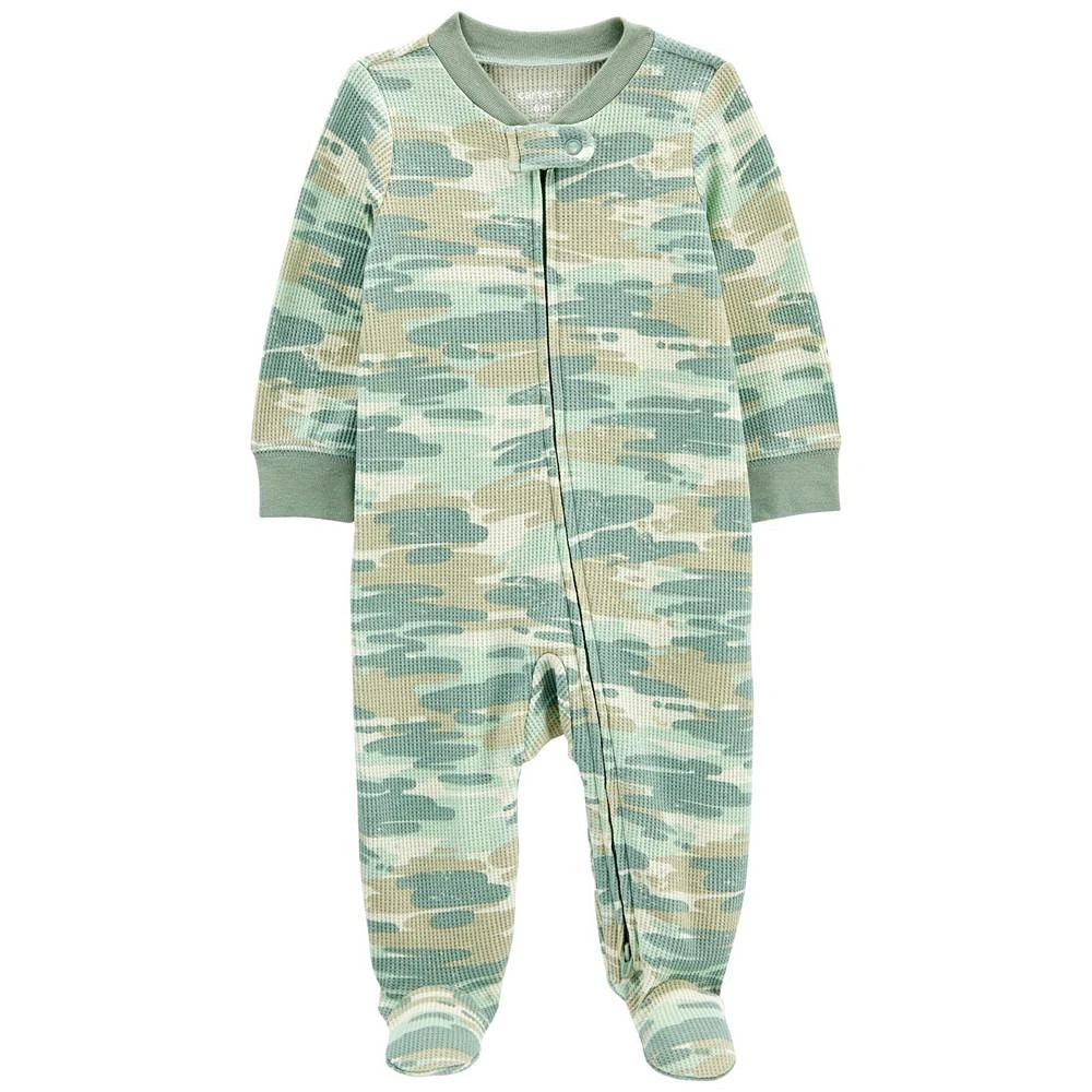 商品Carter's|Baby Boys Camo Zip Up Thermal Sleep and Play,价格¥135,第1张图片