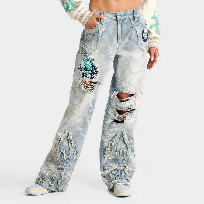 商品Smoke Rise|Women's Smoke Rise Alex Wide-Leg Rigid Denim Pants,价格¥408,第1张图片
