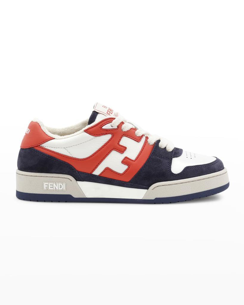 商品Fendi|FF Mixed Leather Low-Top Sneakers,价格¥6757,第1张图片