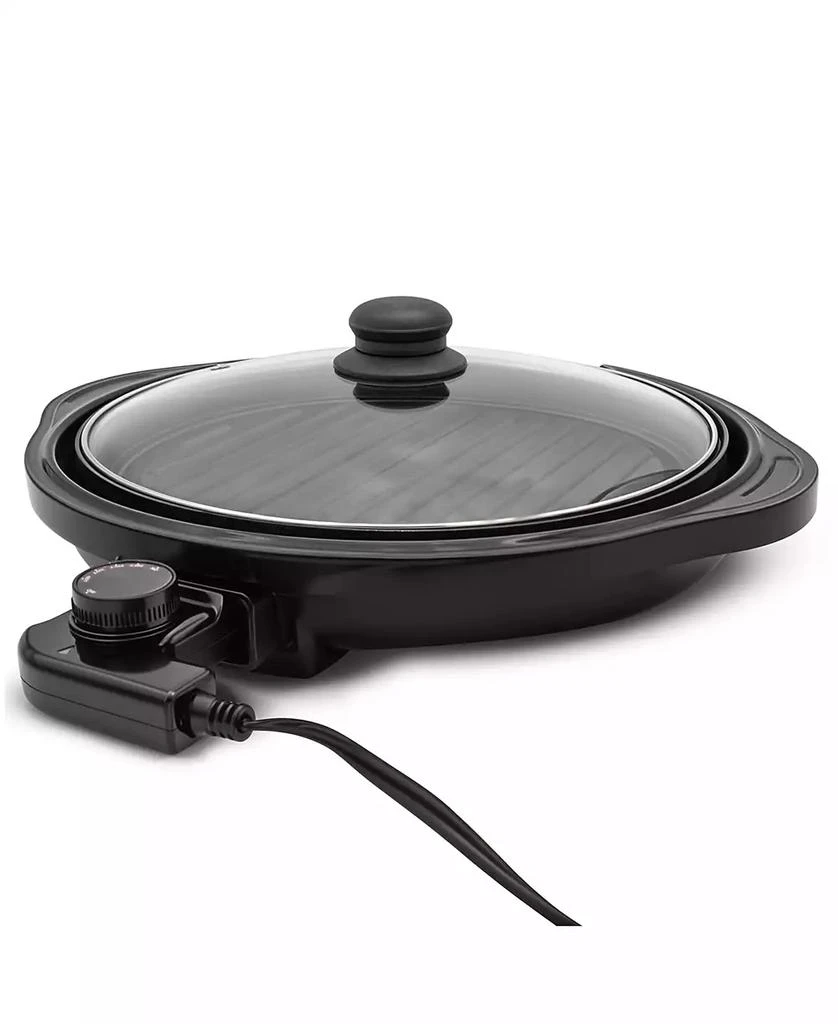 商品Elite Cuisine|11" Electric Indoor Grill with Tempered Glass Lid,价格¥326,第1张图片