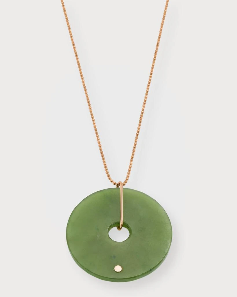 商品Ginette NY|18K Rose Gold Donut Jade On Chain Necklace,价格¥8550,第1张图片
