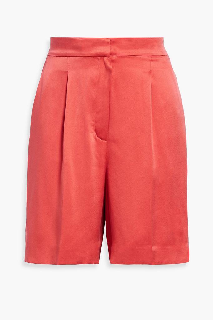 Pleated silk-satin shorts商品第1张图片规格展示