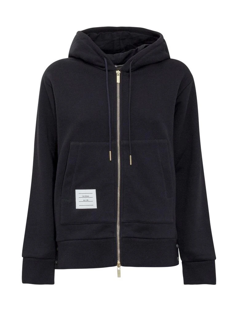 商品Thom Browne|Thom Browne Zipped Drawstring Hoodie,价格¥7221,第1张图片