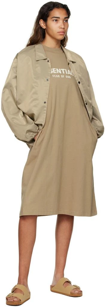 商品Essentials|Tan Cotton Mini Dress,价格¥225,第4张图片详细描述
