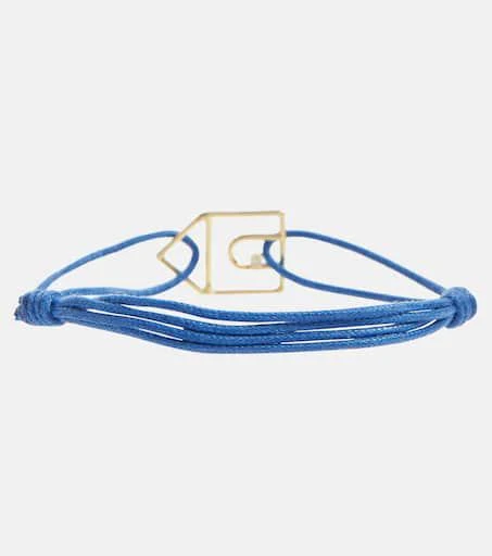 商品Aliita|Casita Brillante 9kt gold charm cord bracelet with white diamond,价格¥1617,第2张图片详细描述