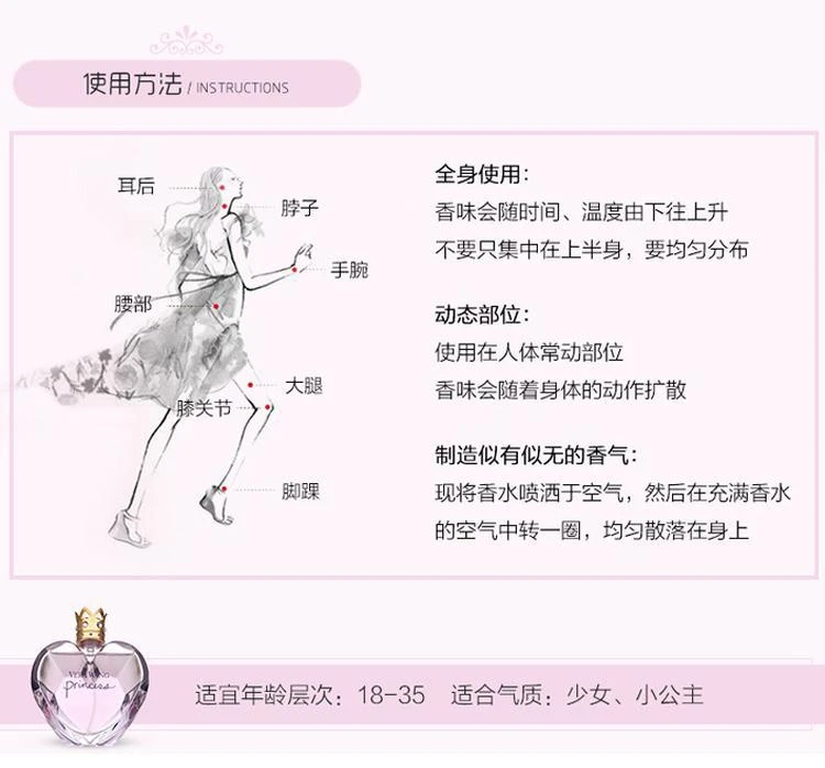 商品Vera Wang|美国直邮Vera Wang 王薇薇Princess我是公主女士淡香水香氛100ml,价格¥363,第9张图片详细描述