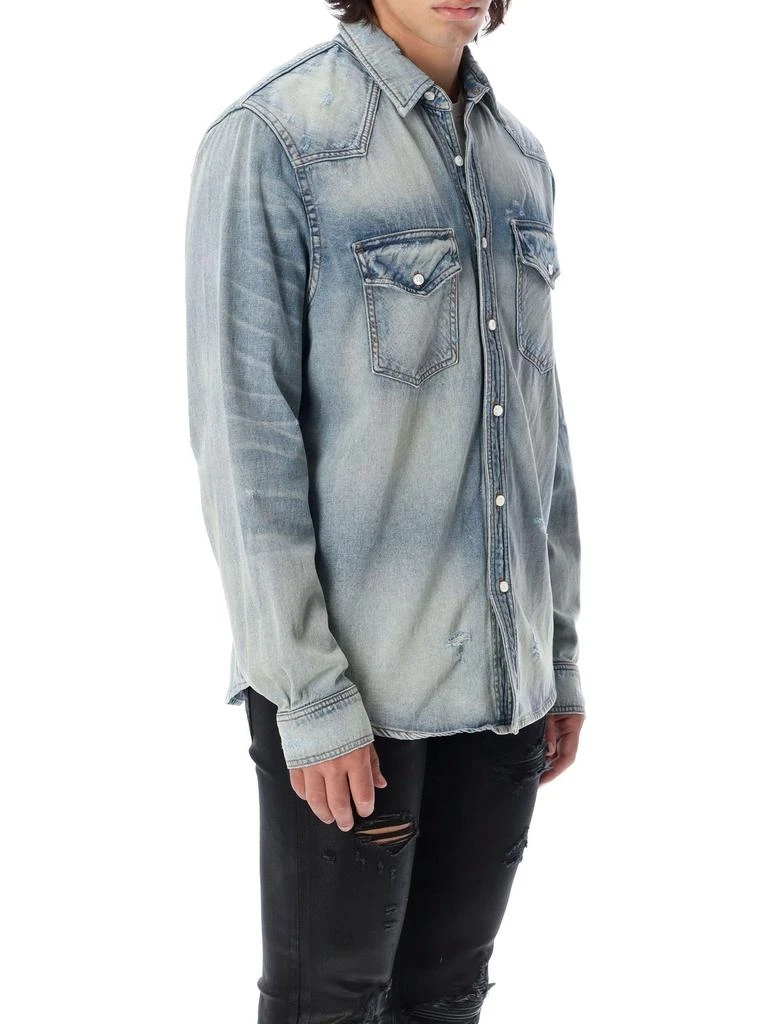 商品AMIRI|Amiri Buttoned Distressed Denim Shirt,价格¥4211,第5张图片详细描�述