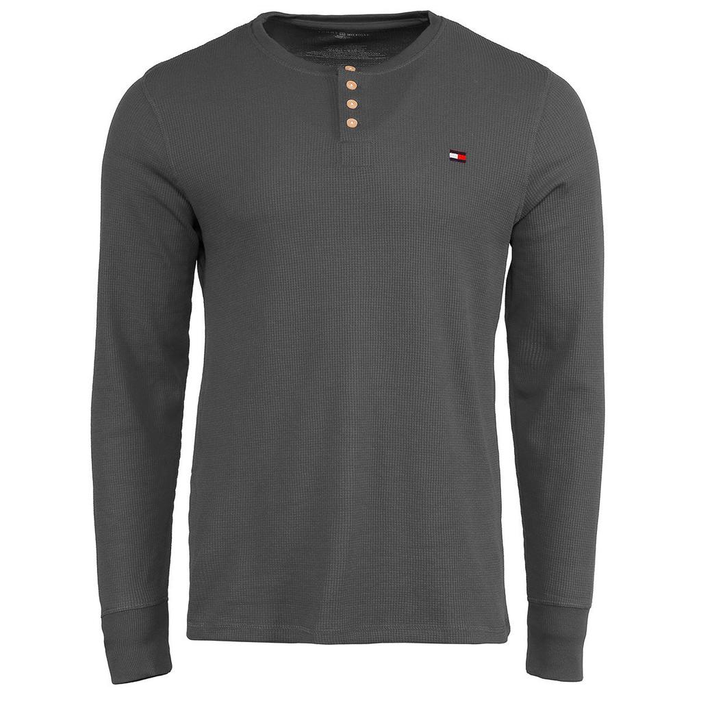 Tommy Hilfiger Men's Thermal 4 Button Long Sleeve Shirt商品第5张图片规格展示