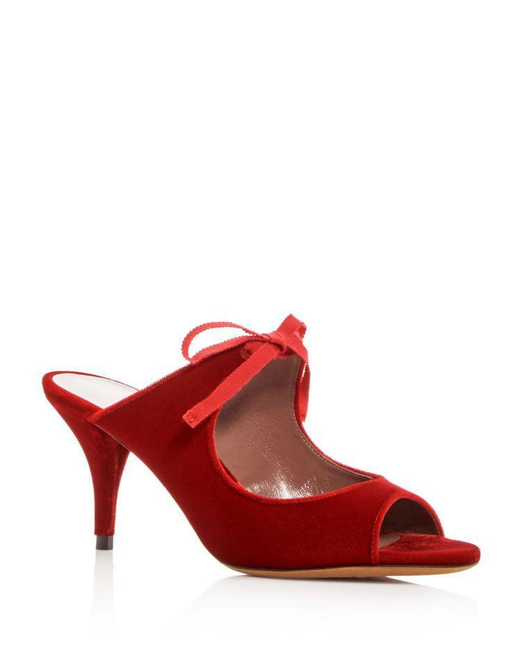 商品Tabitha Simmons|Women's Helene Velvet High Heel Slide Sandals,价格¥1781,第1张图片