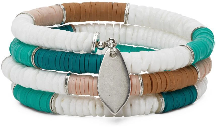 商品Isabel Marant|Green & White Shell Wrap Bracelet,价格¥715,第1张图片