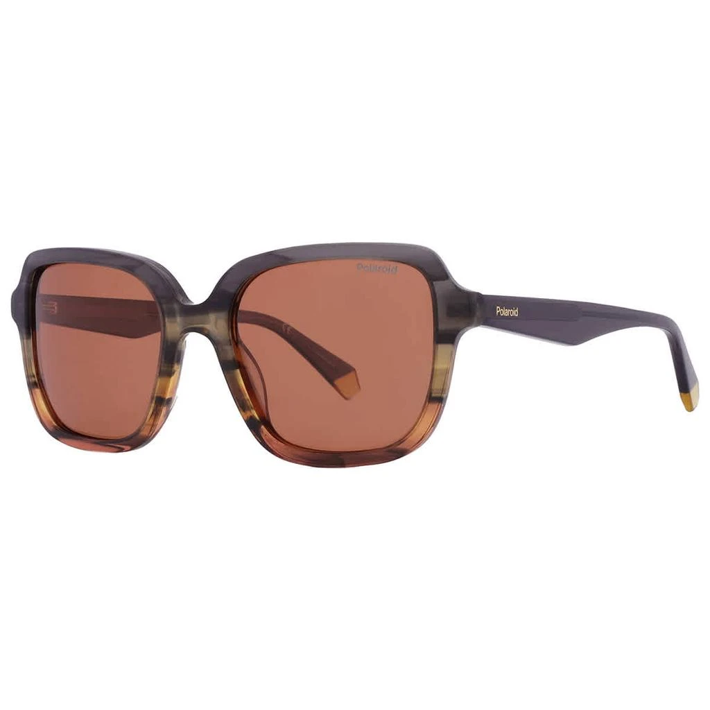 商品Polaroid|Brown Square Ladies Sunglasses PLD 4095/S/X 0M9L/HE 53,价格¥149,第2张图片详细描述