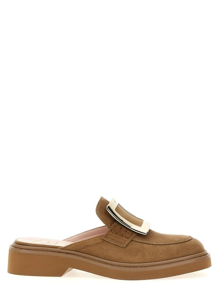 商品Roger Vivier|Viv Flat Shoes Brown,价格¥5735,第1张图片