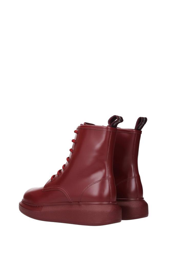 商品Alexander McQueen|Ankle boots Leather Red Bordeaux,价格¥1844,第6张图片详细描述