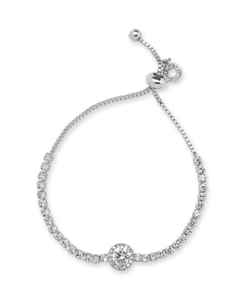 商品Anne Klein|Silver-Tone Crystal Slider Bracelet,价格¥152,第1张图片