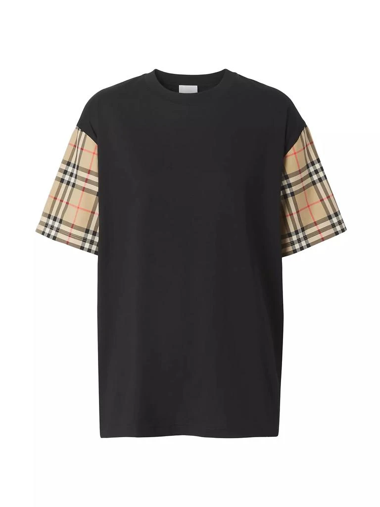 商品Burberry|Carrick Check Sleeve T-Shirt,价格¥3820,第1张图片