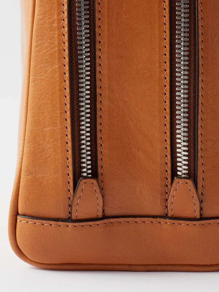 商品Brunello Cucinelli|Logo-print leather washbag,价格¥13788,第4张图片详细描述