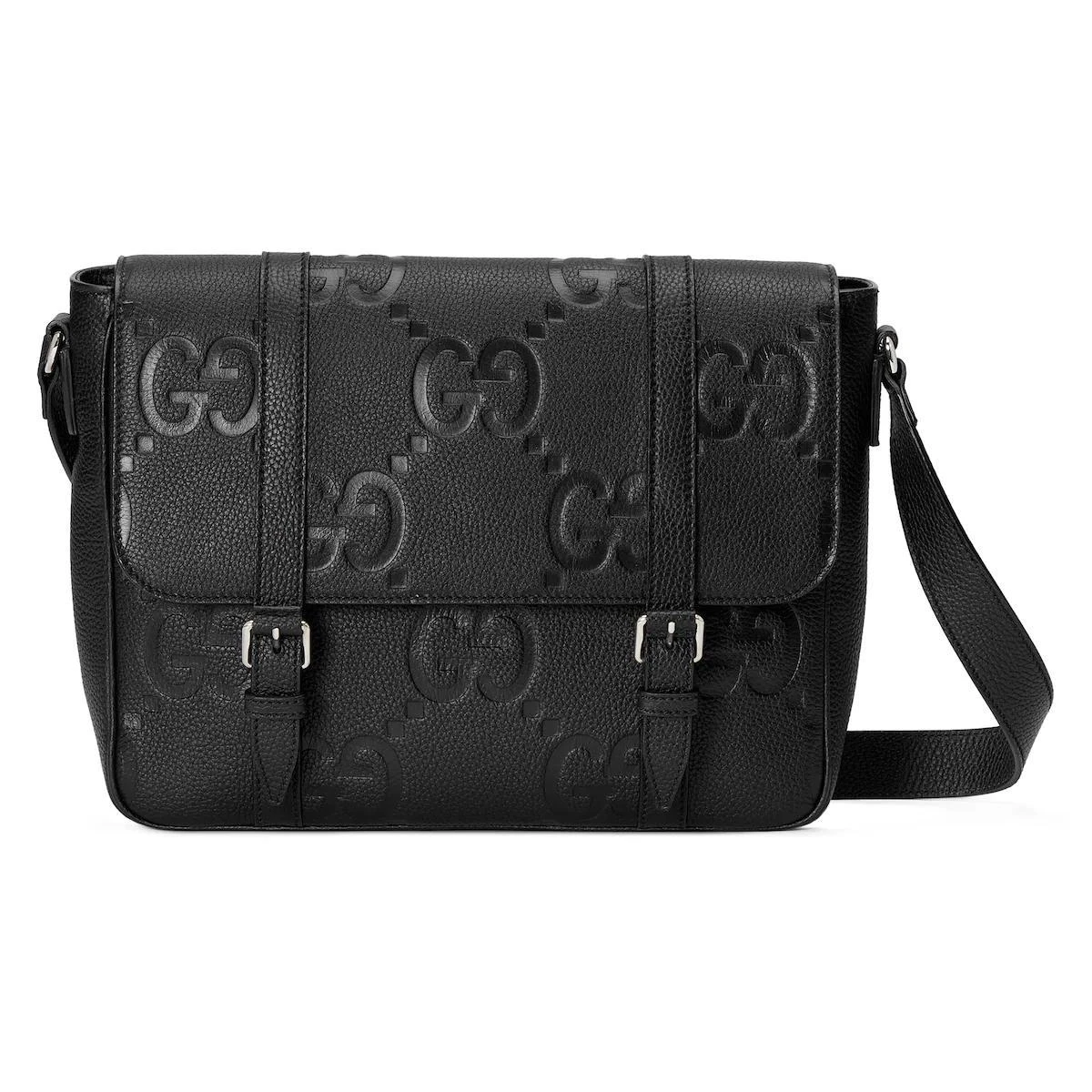 商品Gucci|【预售】 古驰 24秋冬 男士 单肩包 超级双G中号邮差包 760234 AABY0 1000,价格¥18712,第1张图片