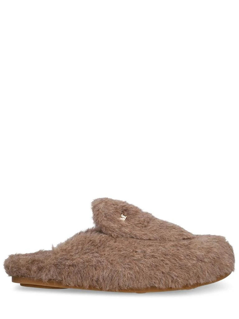 商品Max Mara|10mm Teddy Cashmere & Silk Mules,价格¥3519,第1张图片