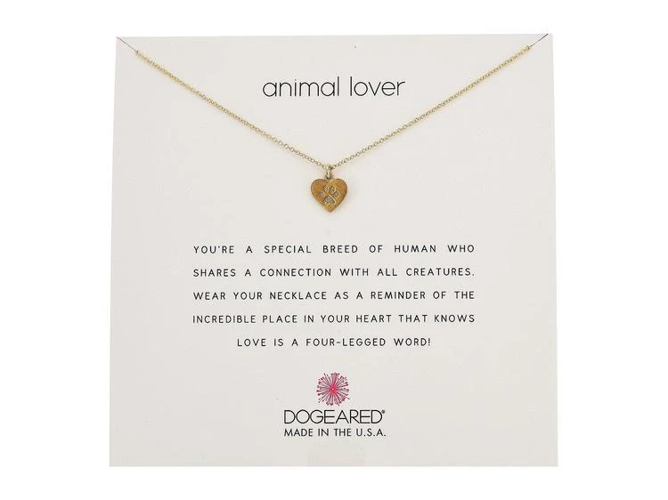 商品Dogeared|Animal Lover, Heart with Paw Necklace,价格¥385,第1张图片
