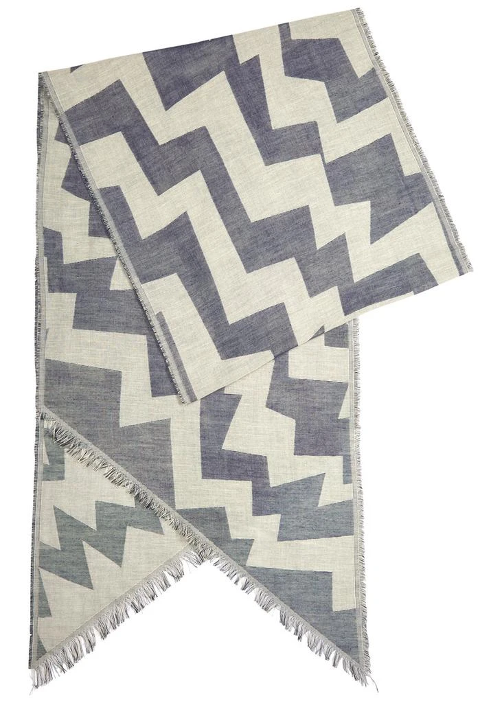 商品Vivienne Westwood|Zigzag logo-jacquard cotton scarf,价格¥1169,第1张图片