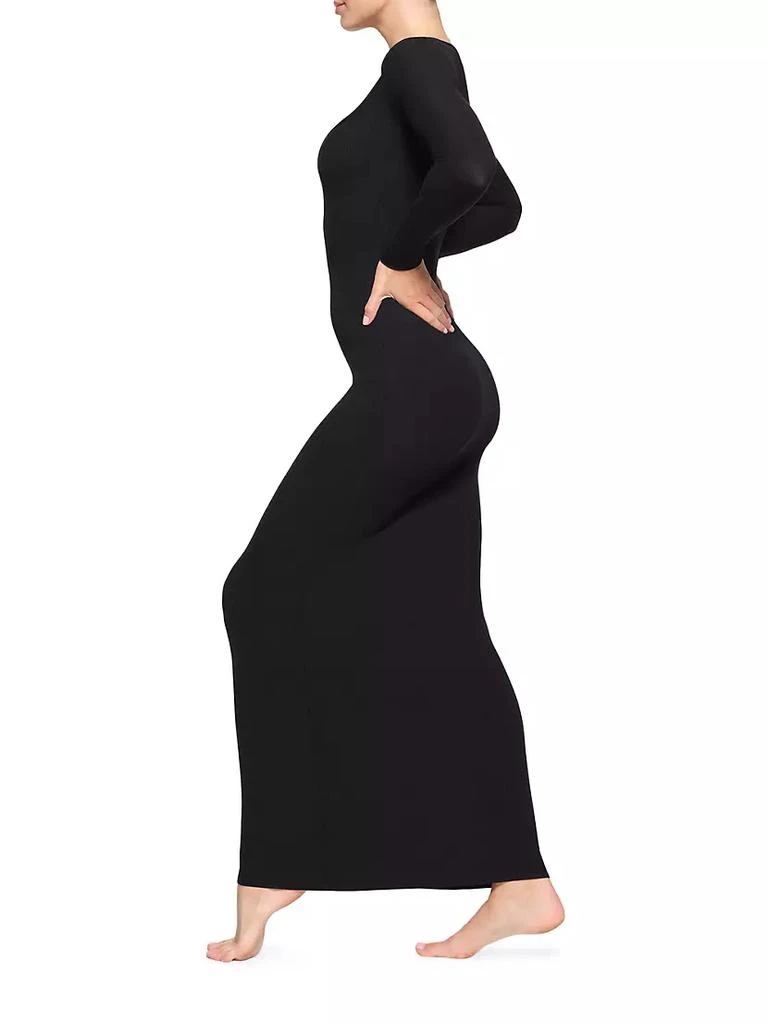 商品SKIMS|Soft Lounge Long-Sleeve Keyhole Dress,价格¥650,第4张图片详细描述