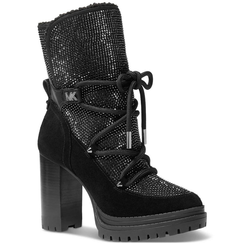 商品Michael Kors|Women's Culver Embellished Snow Lace-Up Booties,价格¥833,第1张图片