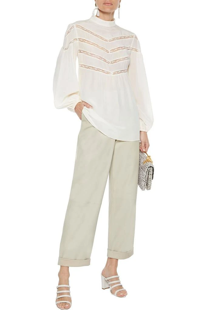 商品Zimmermann|Lace-trimmed silk crepe de chine blouse,价格¥1418,第2张图片详细描述