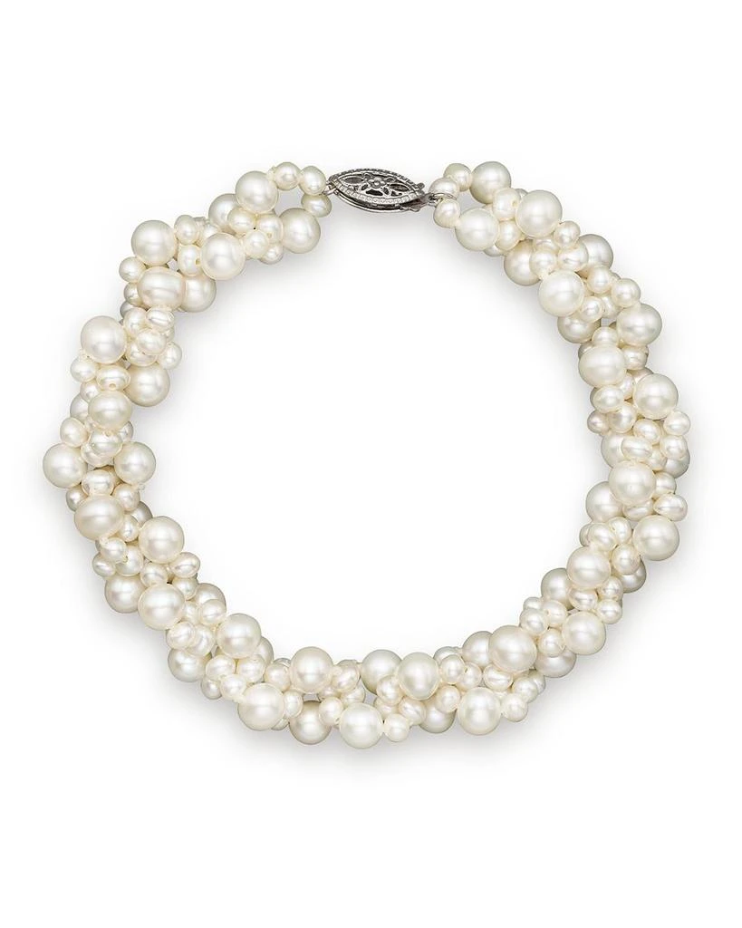 商品Bloomingdale's|Cultured Freshwater Pearl Woven Bracelet in 14K White Gold, 3mm,价格¥5606,第1张图片
