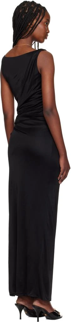 商品Versace|Black Safety Pin Gathered Maxi Dress,价格¥18017,第3张图片详细描述
