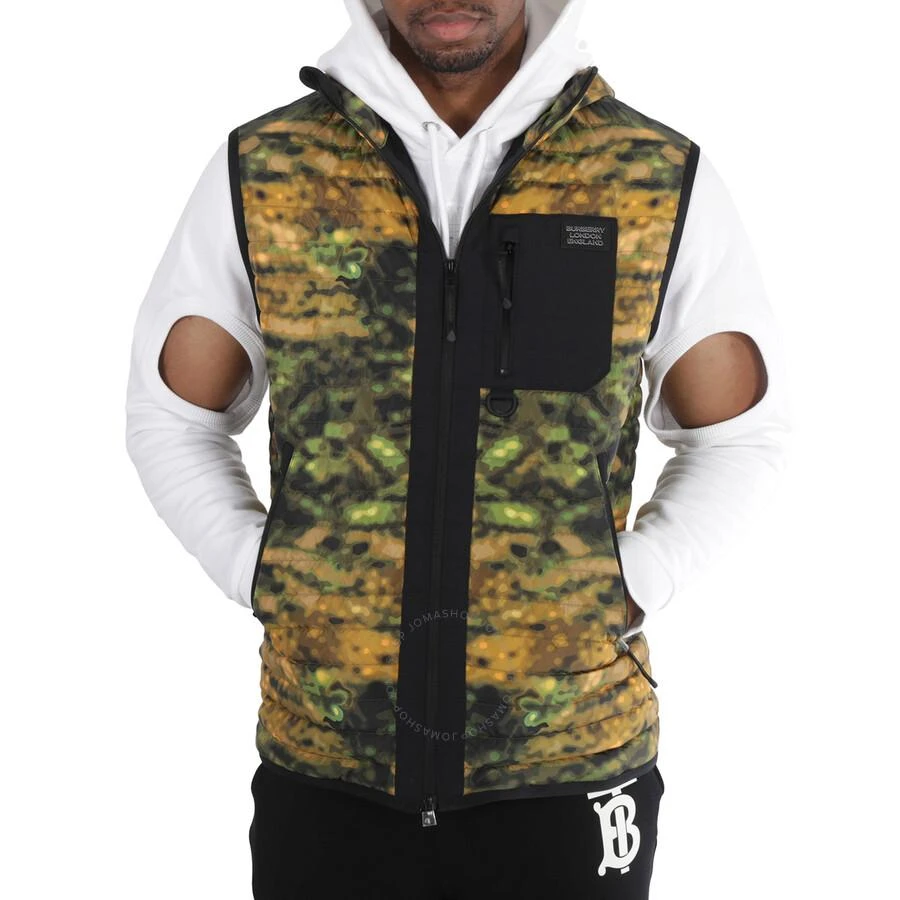 商品Burberry|Dark Fern Green Camouflage Print Puffer Gilet,价格¥4006,第1张图片