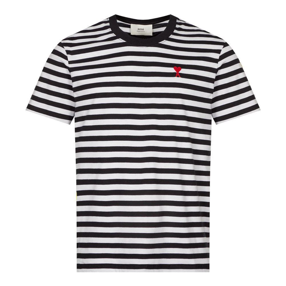 商品AMI|Ami Paris Stripe T-Shirt - Black/ White,价格¥655,第1张图片