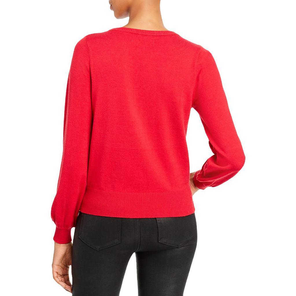 商品AQUA|Aqua Womens Ribbed Long Sleeve Crewneck Sweater,价格¥60,第4张图片详细描述