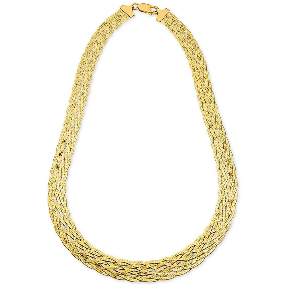 商品Giani Bernini|Braided Chain 18" Statement Necklace in 18k Gold-Plated Sterling Silver, Created for Macy's,价格¥1190,第1张图片