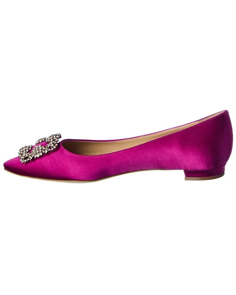 商品Manolo Blahnik|Manolo Blahnik Hangisi Satin Flat,价格¥5455,第2张图片详细描述