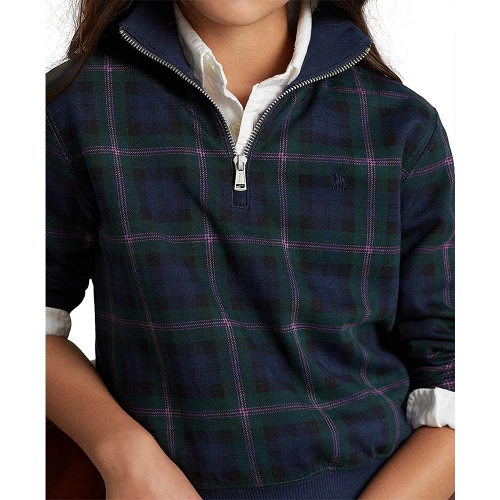 商品Ralph Lauren|Big Girls Long Sleeves Plaid Double-Knit Pullover,价格¥158,第3张图片详细描述