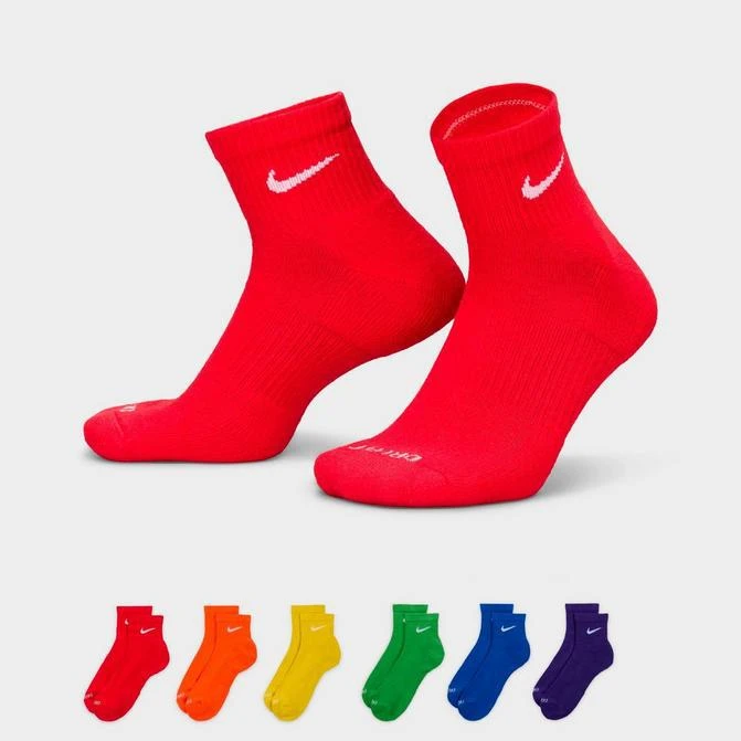 商品NIKE|Nike Everyday Plus Cushioned 6-Pack Quarter Training Socks,价格¥91,第1张图片