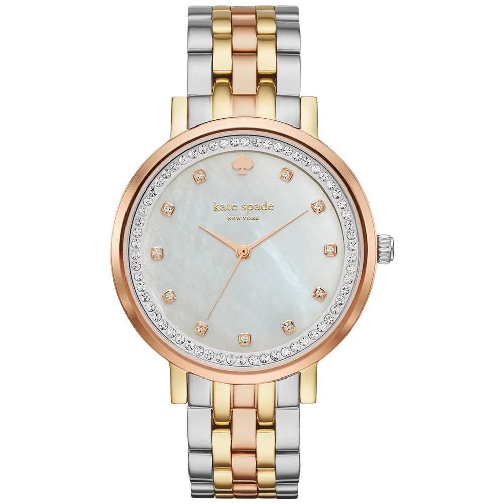 商品Kate Spade|Women's Monterey Three-Tone Stainless Steel Bracelet Watch 38mm KSW1143,价格¥1655,第1张图片