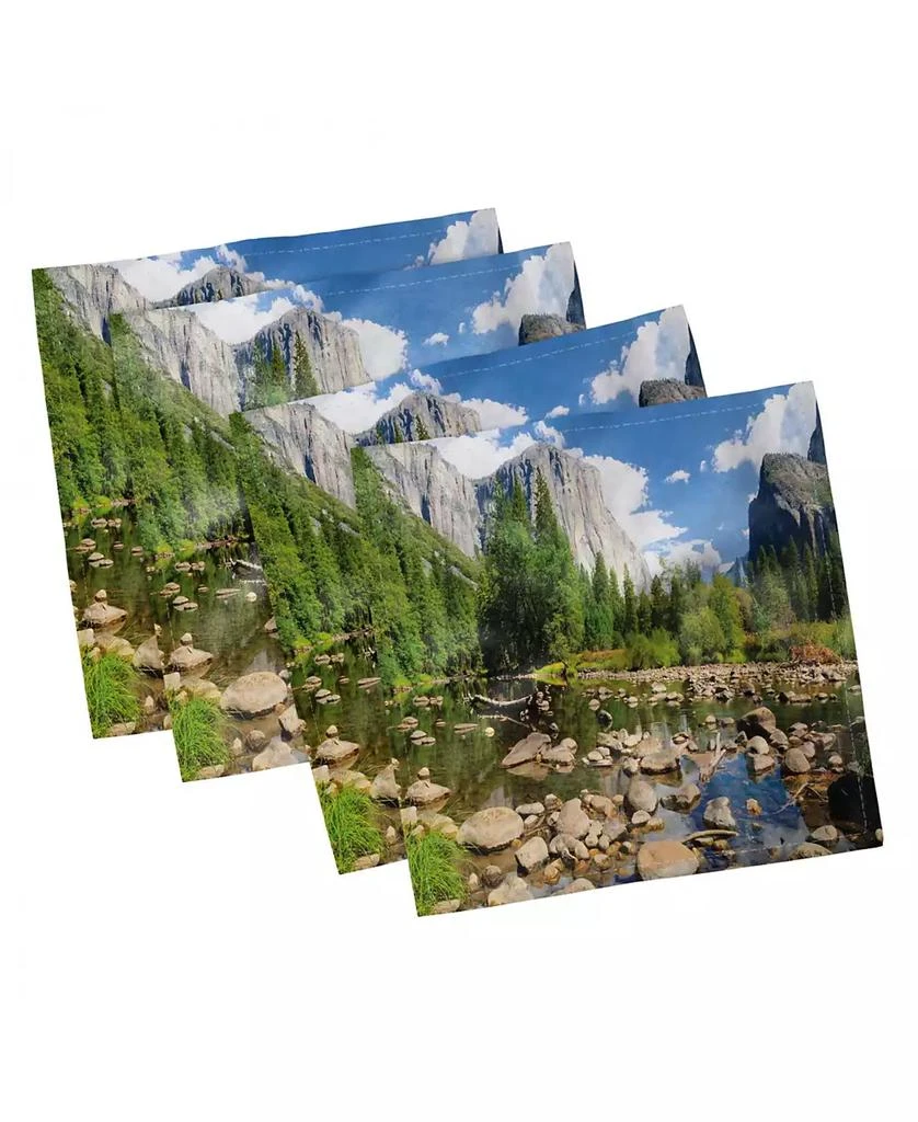 商品Ambesonne|Yosemite Set of 4 Napkins, 12" x 12",价格¥155,第1张图片