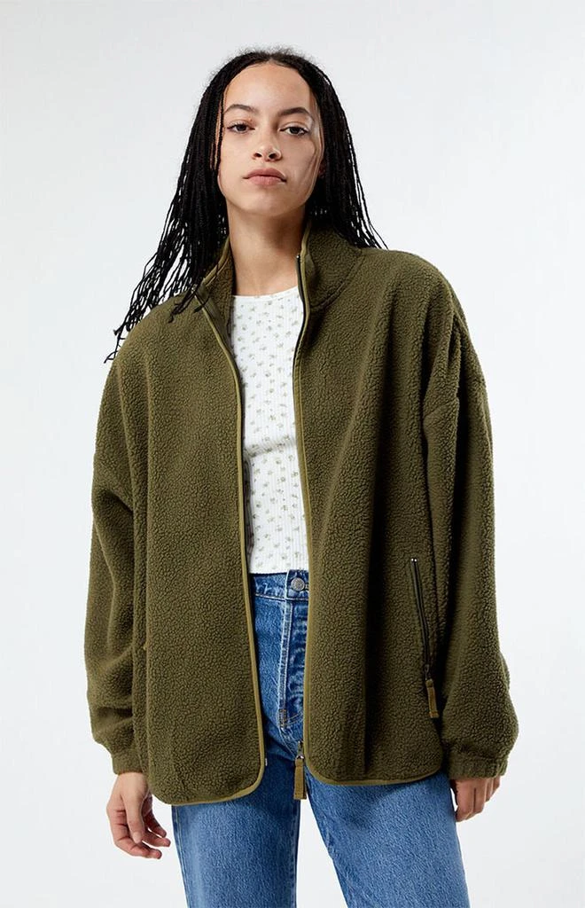 商品PacSun|Nature Full Zip Sherpa Fleece Jacket,价格¥316,第1张图片