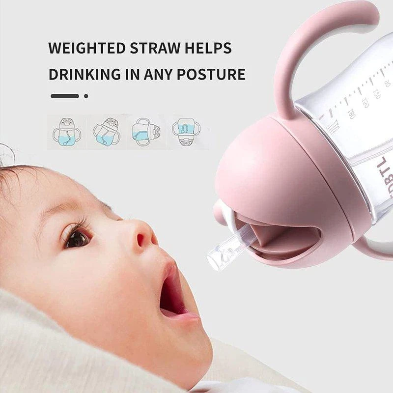 商品Vigor|Baby Soft Spout Sippy Cups, Learner Cup With Removable Handles, Leak-Proof, Spill-Proof, A Straw Brush, Break-Proof Cups For Toddlers Infant 8 OZ,价格¥121,第2张图片详细描述