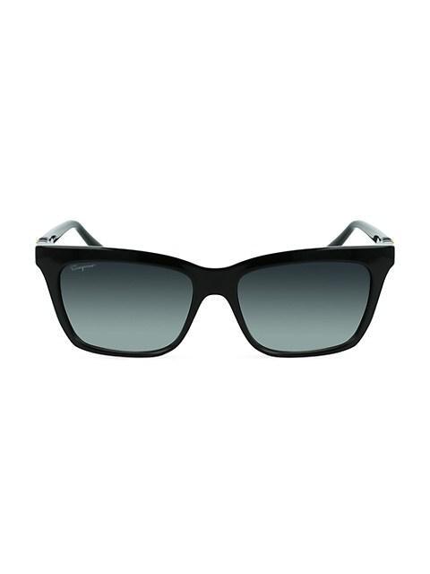 商品Salvatore Ferragamo|Gancini 55MM Modified Rectangle Sunglasses,价格¥1749,第1张图片