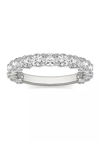 商品Charles & Colvard|Colvard Charles Colvard 1.5 Ct. T.w. Lab Created 3.0Mm Moissanite Semi Eternity Band In 14K Gold,价格¥6832,第1张图片