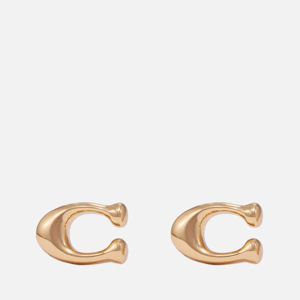 商品Coach|Coach Bubble C Gold-Tone Earrings,价格¥363,第1张图片