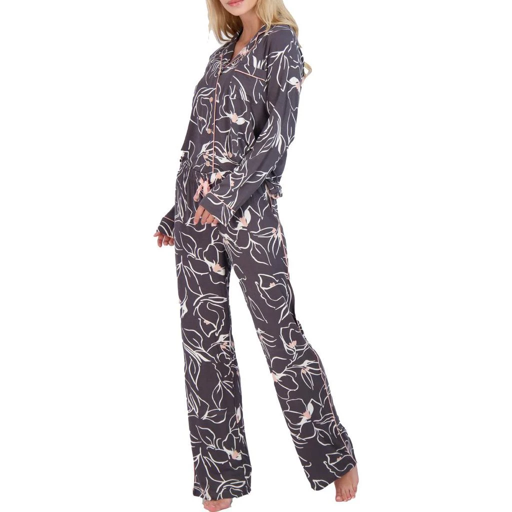 商品P.J. Salvage|PJ Salvage Love Lines Women's 2 Piece Printed Modal Jersey Pajama Sleepwear Set,价格¥305,第3张图片详细描述