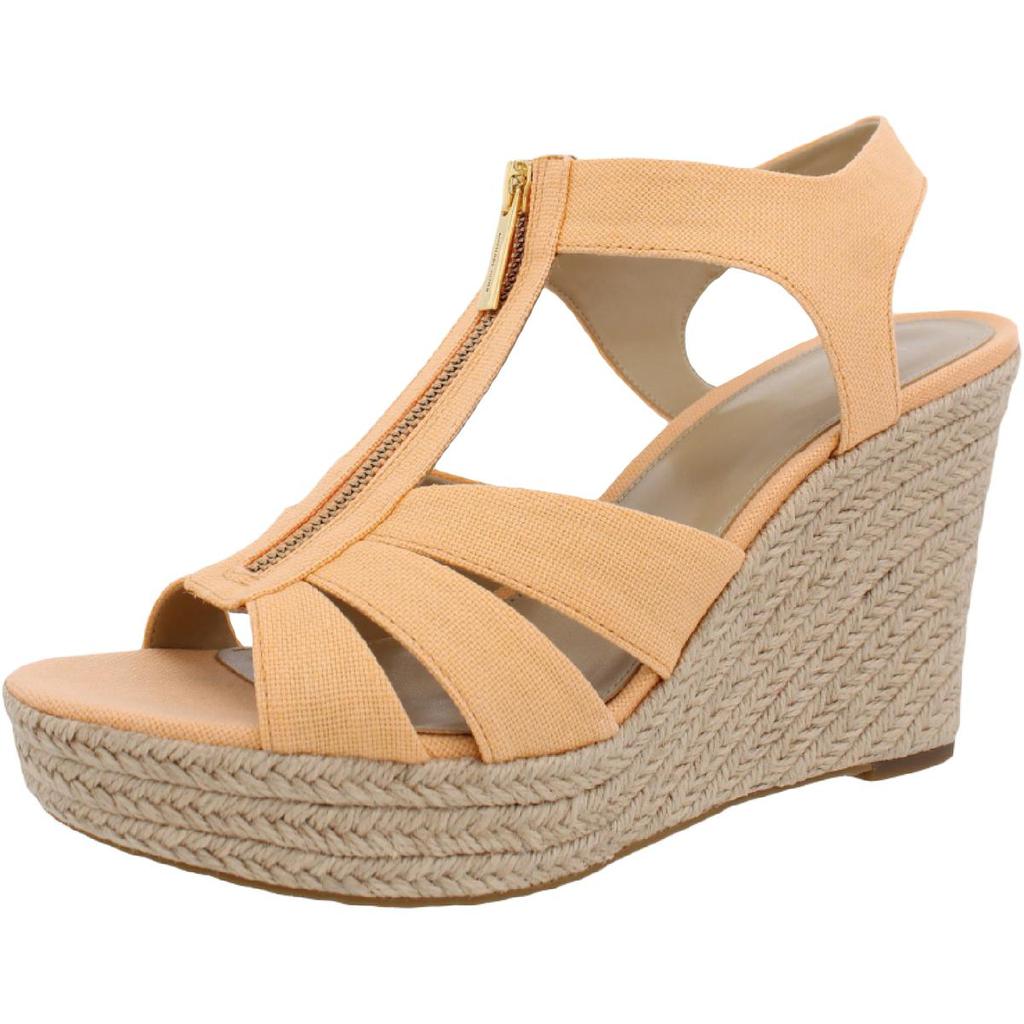 MICHAEL Michael Kors Womens Berkley Canvas Slingback Wedge Sandals商品第4张图片规格展示