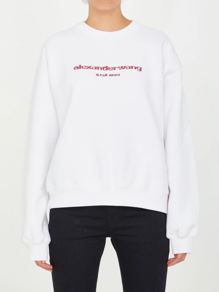 商品Alexander Wang|White sweatshirt with logo,价格¥3187,第1张图片
