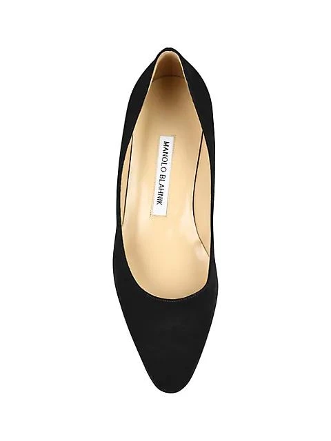 商品Manolo Blahnik|Listony绒面革块式高跟鞋,价格¥4984,第5张图片详细描述