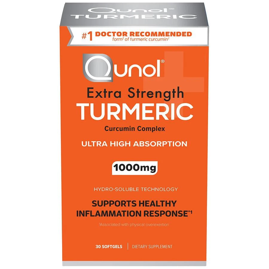 商品Qunol|Qunol姜黄素软胶囊 1000mg 30粒,价格¥193,第1张图片