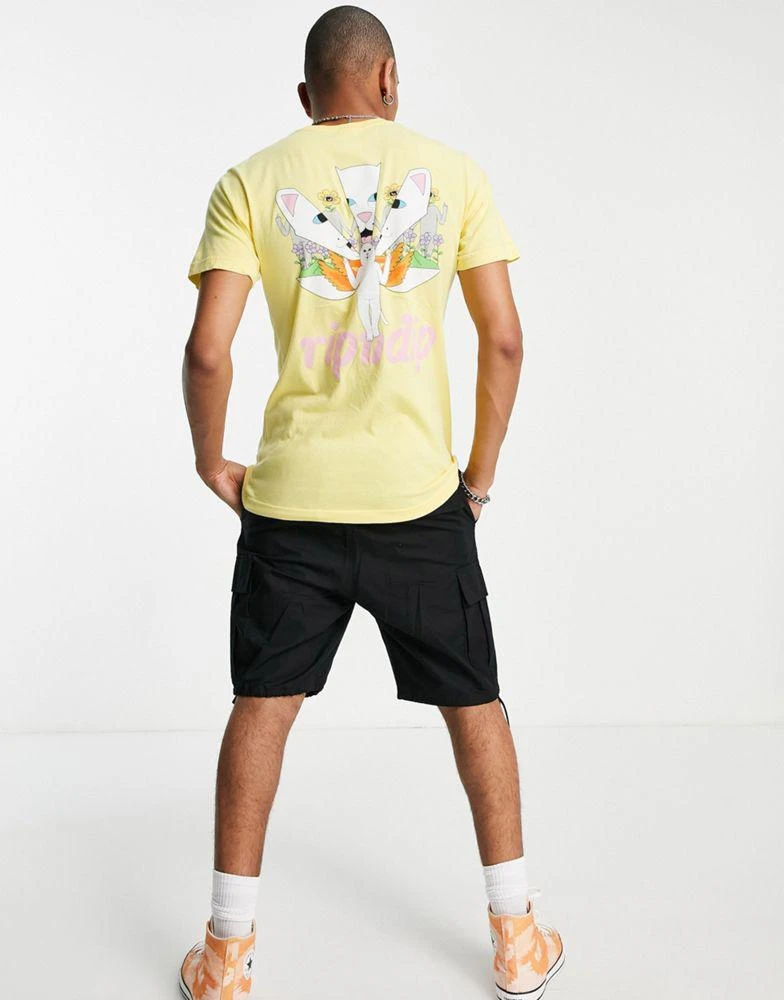 商品Rip N Dip|RIPNDIP heady angel back print t-shirt in yellow,价格¥186,第4张图片详细描述